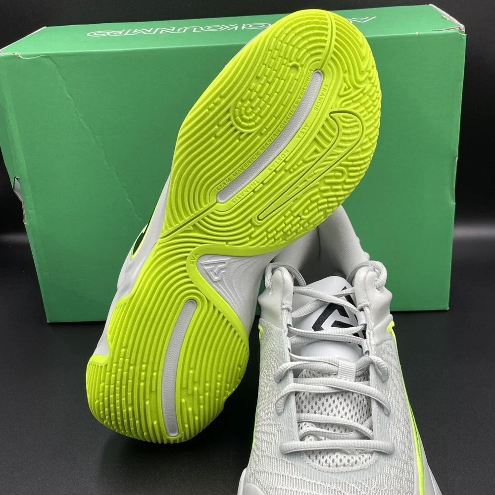 Nike Giannis Immortality 4 Shoes Mens 11 Silver Volt Black Basketball FQ3680-007
